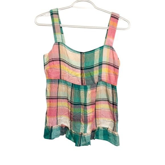 LOFT Multicolor Plaid Sleeveless Top - Picture 2 of 3